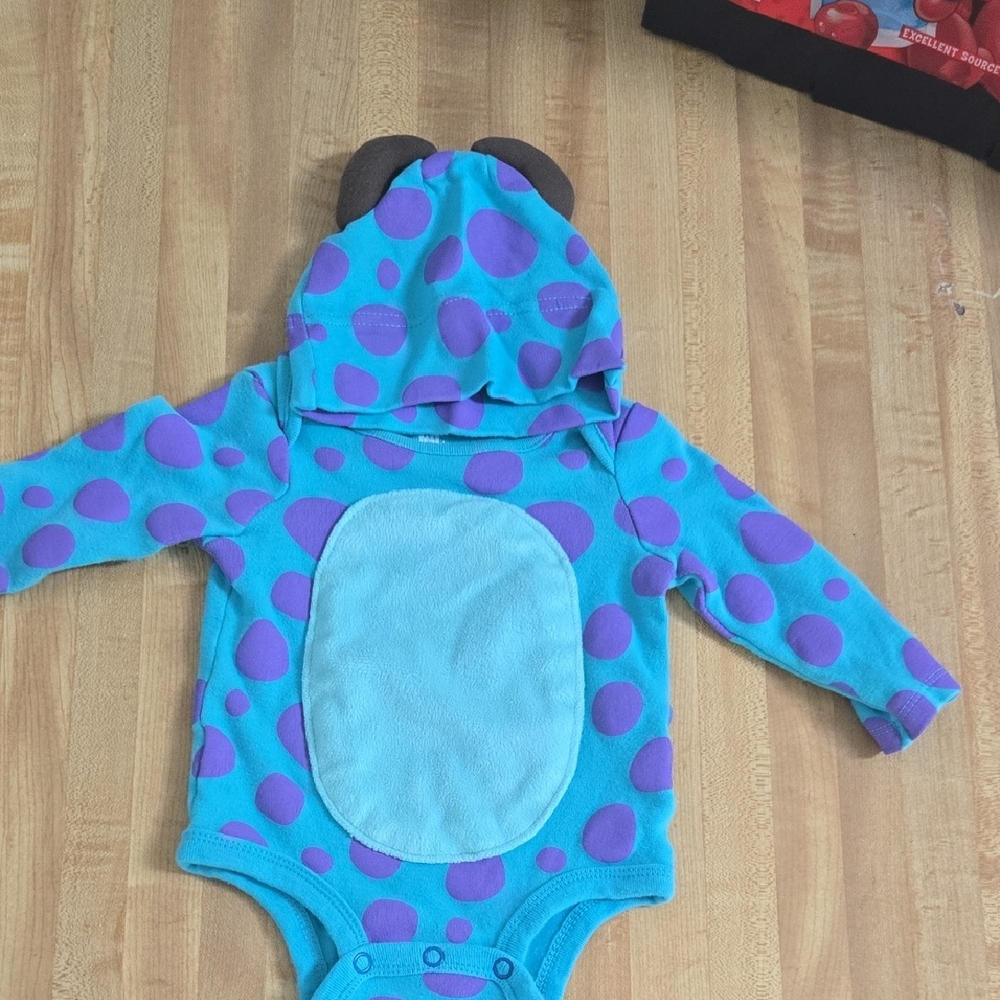 Blue and Purple Polka Dot Kids One Piece
